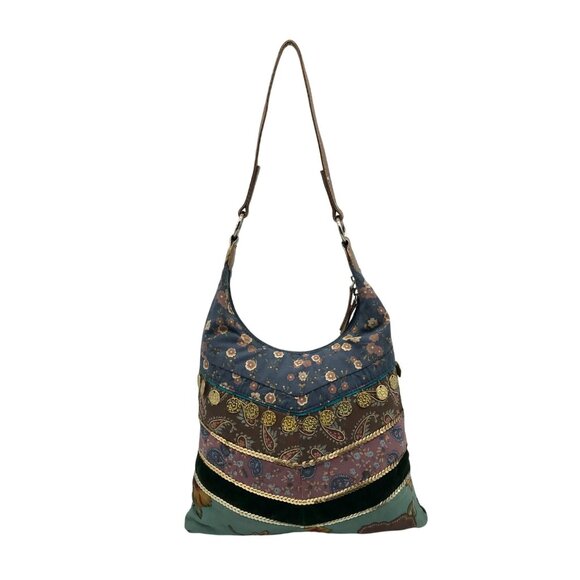 Chateau Multicolor Fabric Floral Patchwork Shoulder Bag - Picture 1 of 10